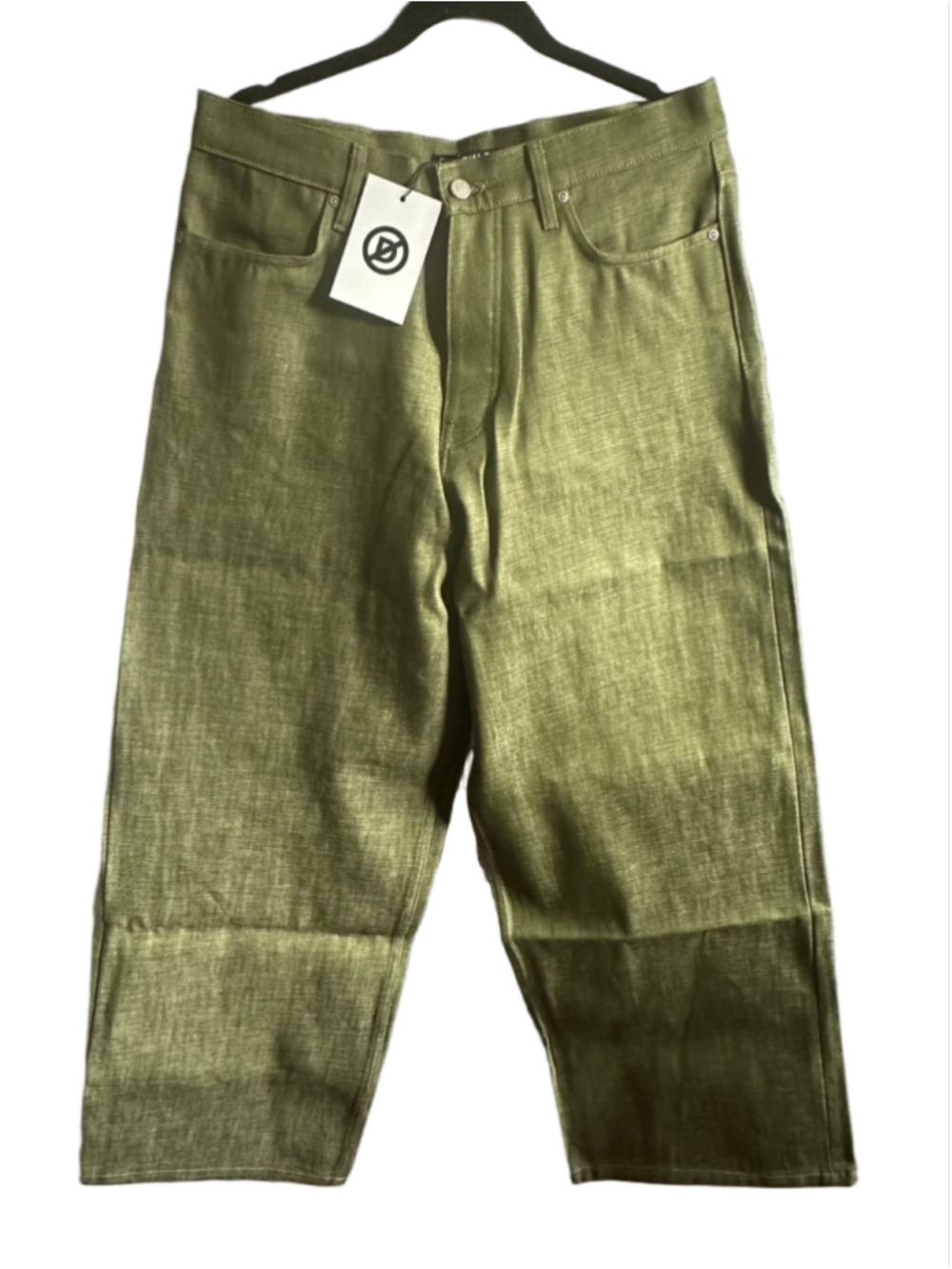 DISCONT'D Green Selvedge Baggy Jeans Size 32 NWT Unisex